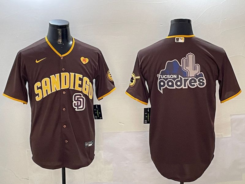 Men San Diego Padres Blank Brown Game 2024 Nike MLB Jersey style 01086->san diego padres->MLB Jersey
